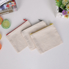 Blank canvas pencil case, Amazon cross-border hand-held zipper, canvas pencil case, cotton cloth bag, student women's cosmetics bag