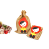 Drawstring Jute Gift Sacks Custom Printed Christmas Holiday Jute Candy Packaging Bags