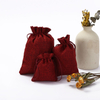 Multi Color Multi Size Drawstring Jute Gift Pouches Wedding Favor Packaging Sacks