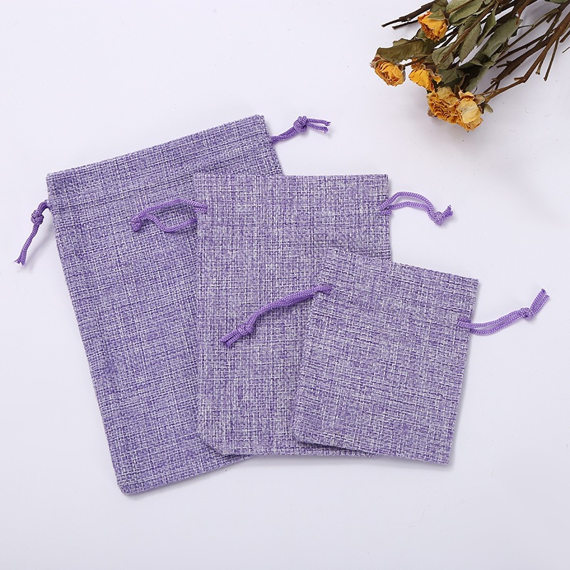 Multi Color Multi Size Drawstring Jute Gift Pouches Wedding Favor Packaging Sacks